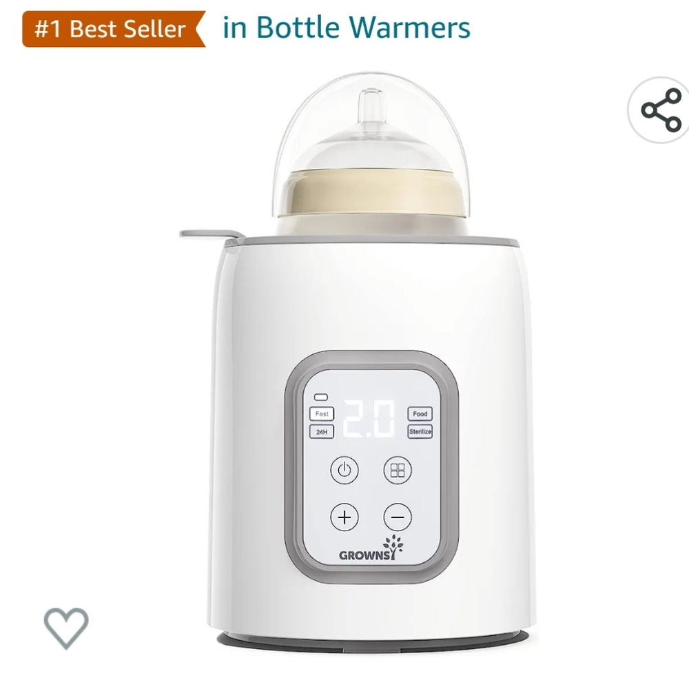 Grownsy 8 in 1 Baby Bottle Warmer Milk Dethawer